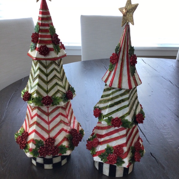 MACKENZIE-CHILDS JOLLY TIERED CAPIZ TREE Large - Picture 5 of 9